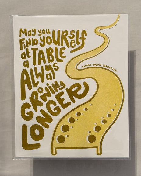 A Table Always Growing Longer 8x10 Risograph Print